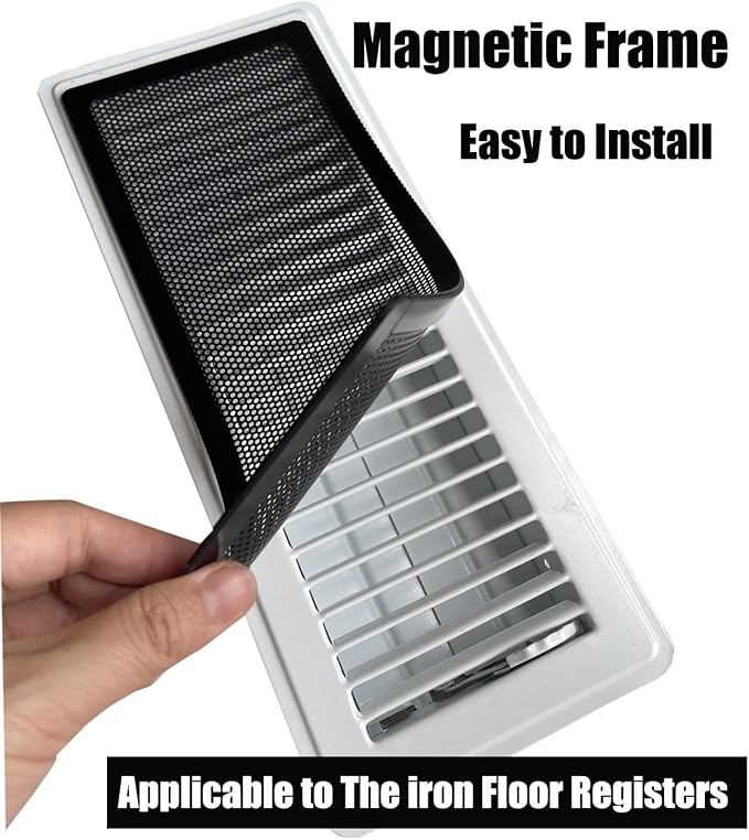 Floor Register Vent Cover- 4"x12" Magnetic Air Vent Screen Mesh Cover