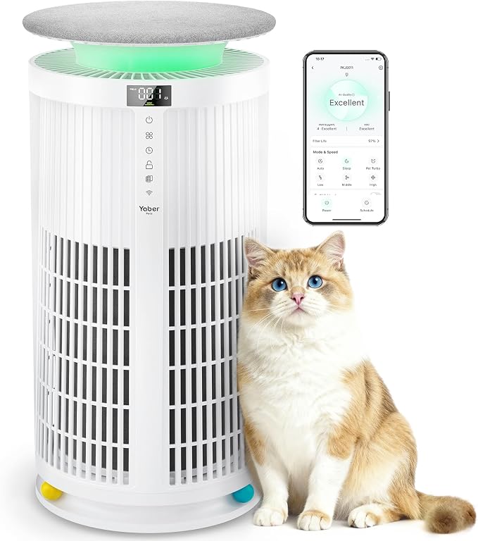 Large Air Purifiers for Home Large Room up to 4200ft², Yaber HEPA Air Purifier