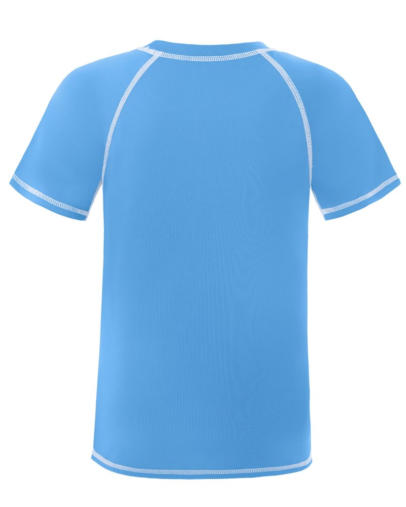 Roadbox Boys Rash Guard Short Sleeve Swim Shirt, UPF 50+ UV Water Shirts for Kids, Surf Fishing Sun Protection Rashguard