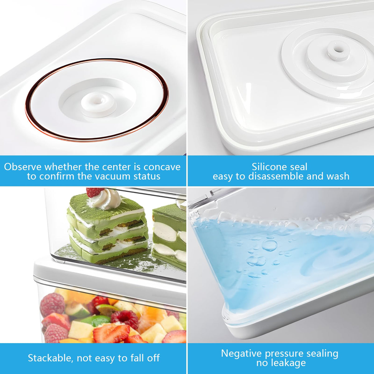 Vixino Vacuum sealer for food, handheld vacuum sealer+ 3 vacuum containers