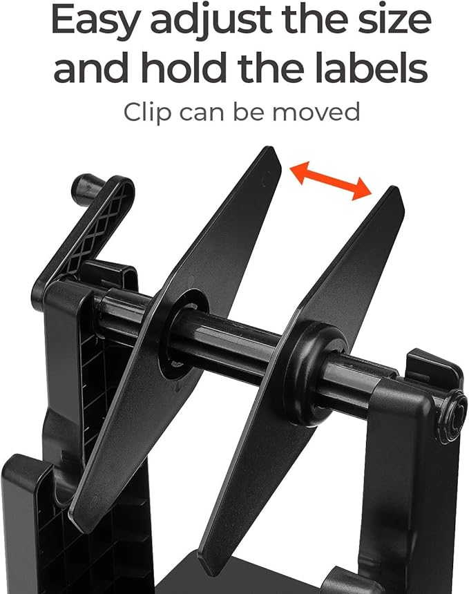 MUNBYN External Rolls Label Holder, 2 in 1 Fan-Fold Stack Paper Holder for Desktop Thermal Label Printer