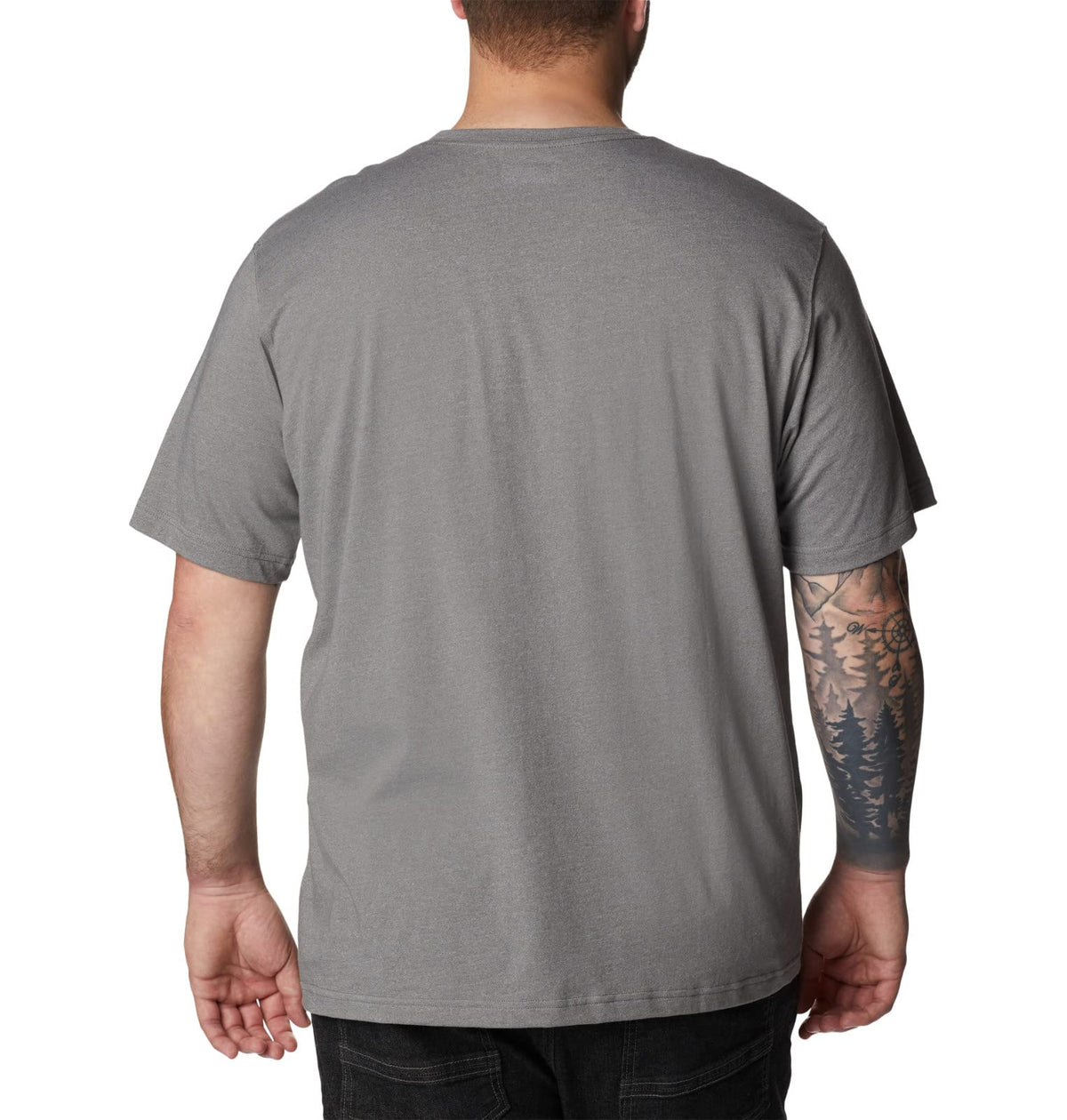Columbia Men's Thistletown Hills Graphic Short Sleeve, City Grey Heather/Hikers Graphic, 5X Big