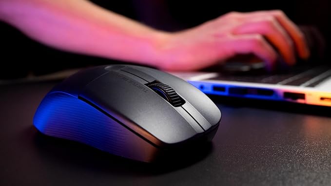 Turtle Beach Pure Air Wireless RGB Gaming Mouse, Ultra-Light 54g Ergonomic Design, 26000 DPI Optical Sensor, 125-Hour Rechargeable Battery, Dual Wireless + Bluetooth, Titan Optical Switches – Black