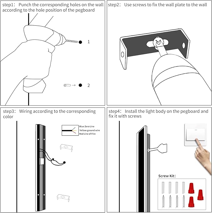 Mikeru Modern Wall Light, 3000k-6000k Dimmable Sconce, 47inch Black Exterior Light With Remote Control, IP65 Waterproof Anti-Rust Linear Long Porch Light Outdoor