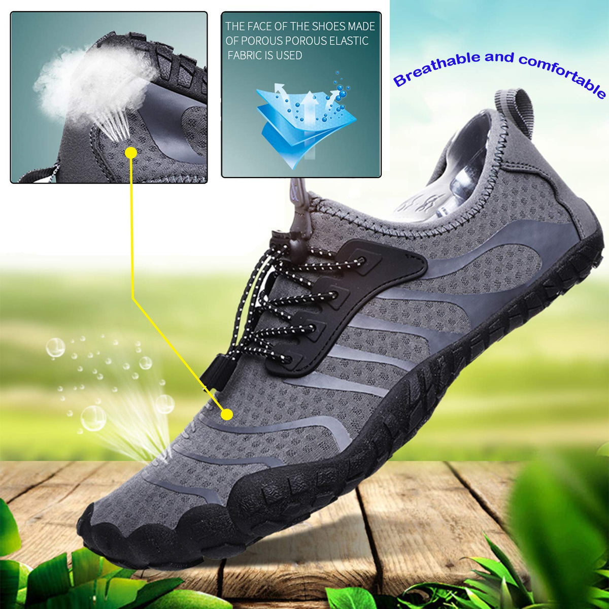 Water Shoes Mens Women Barefoot Shoes Quick Dry Aqua Outdoor Sports for Swim Pool Beach Surf Walk Water Yoga River Lake Hiking Kayaking