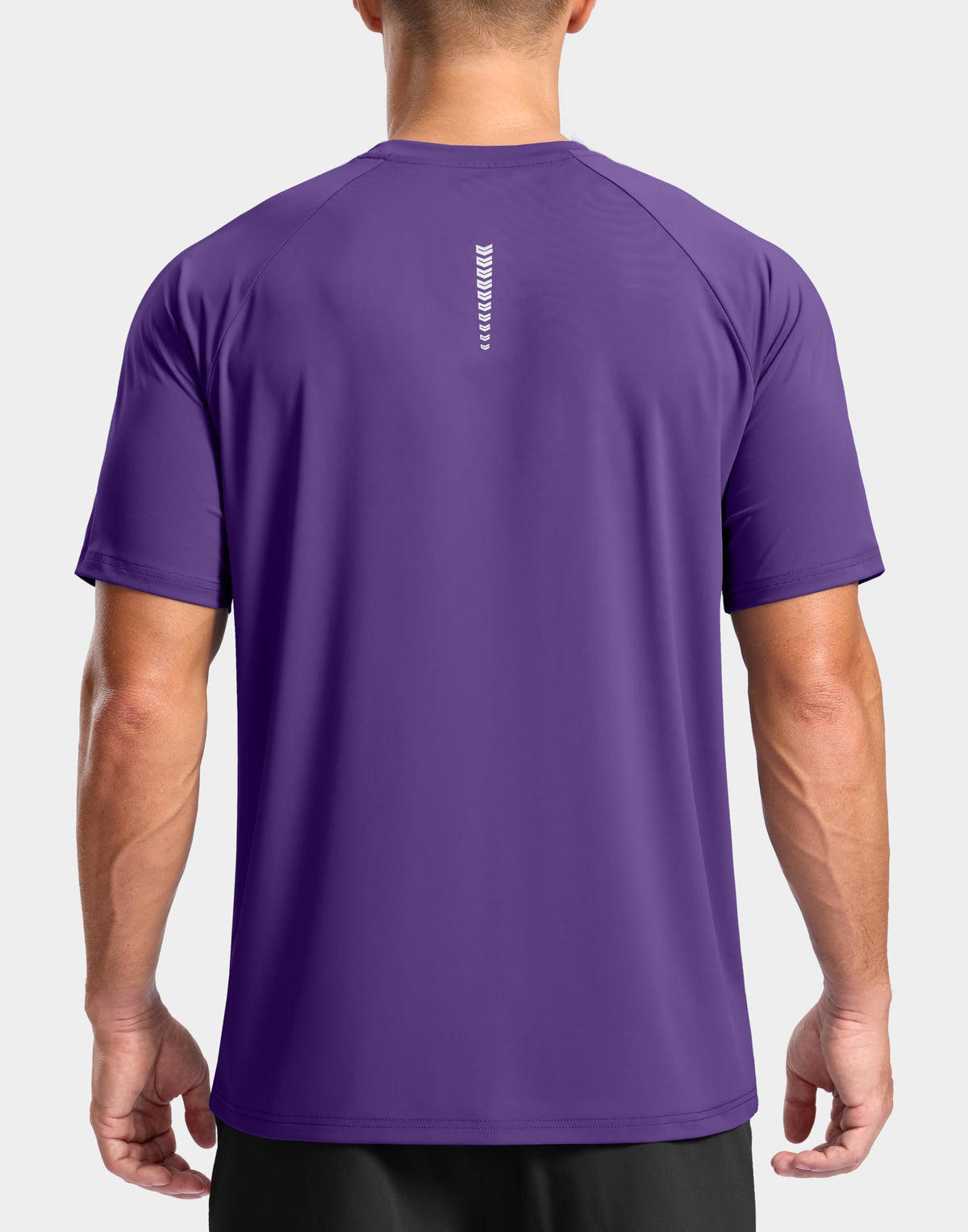 Men's Athletic Workout T-Shirts Moisture Wicking Cooling Running Shirts Short Sleeve Performance Tee for Gym Tennis(Purple,3XL)