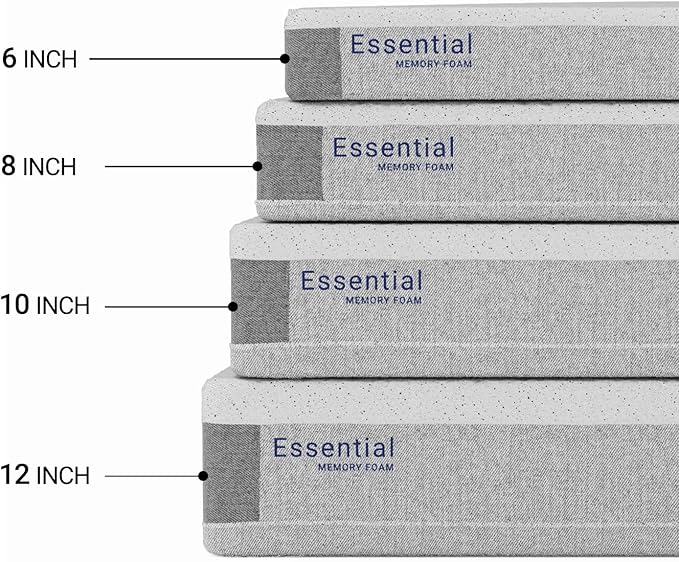 LIFEMENT King Mattress 8 Inch, Essential Graphite Infused Memory Foam Bed | Medium Firm, Fiberglass Free, Cooling Pressure Relief | CertiPUR-US & Oeko-TEX Certified, Mattress in a Box