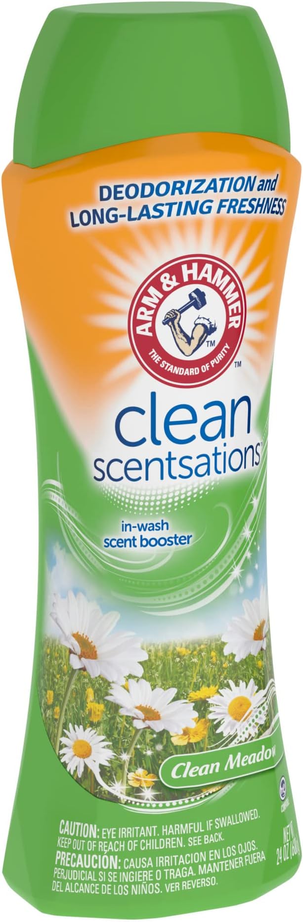 ARM & HAMMER Clean Scentsations In-Wash Scent Booster,Laundry Scent Booster Clean Meadow-scent,24 Oz,(Pack of 2)