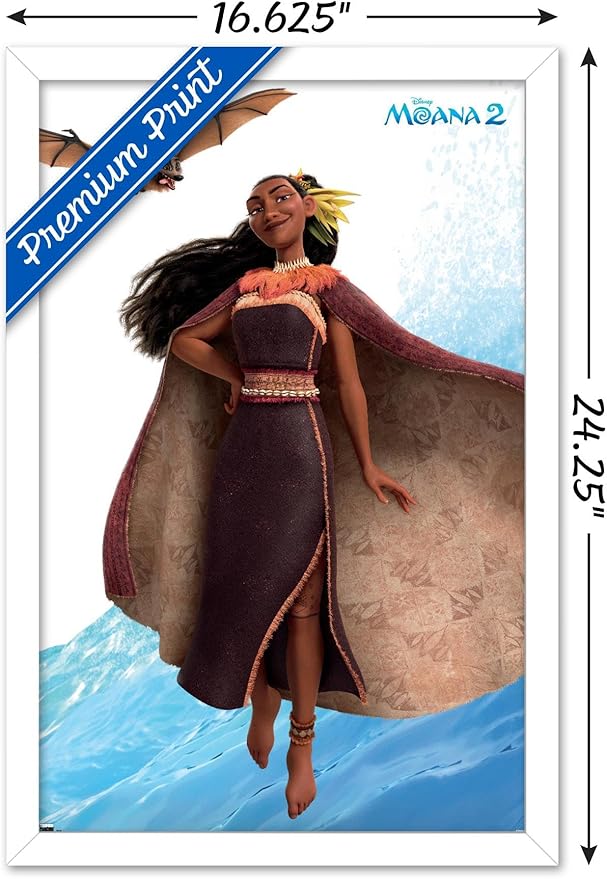 Trends International Disney Moana 2 - Matangi Wall Poster, 22.4L x 14.7W, White Framed Version