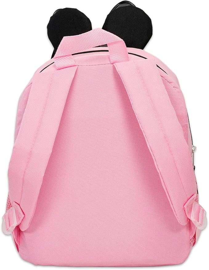 Disney Minnie Mouse Mini Backpack with Lunch Box Set - Bundle of 12" Backpack, Lunch Bag, Stickers, Water Bottle, More | Toddler Minnie School Supplies