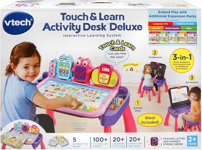 VTech Touch and Learn Activity Desk Deluxe, Pink
