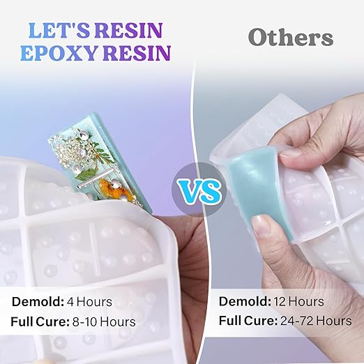 LET'S RESIN EPOXY RESIN 1 Gallon Fast Cure Resin Epoxy-4 Hours Demold