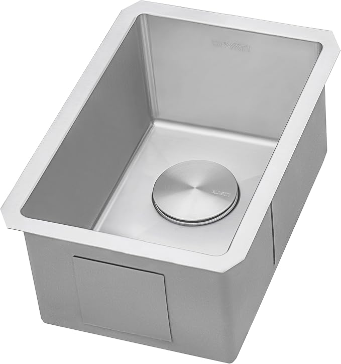 Ruvati 16 x 18 inch Undermount Bar Prep Tight Raduis 16 Gauge Kitchen Sink Stainless Steel Single Bowl - RVH7116