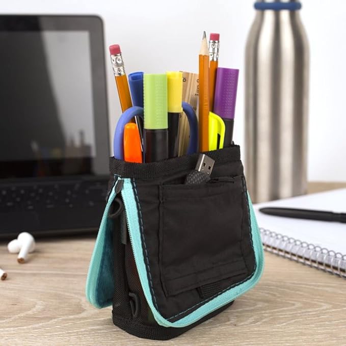 Five Star Stand 'N Store Pencil Pouch, Fits 3-Ring Binder, Pencil Case, Assorted Colors, Color Will Vary, 1 Count (50516)