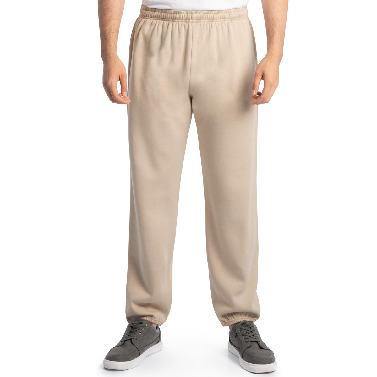 Fruit of the Loom Men's Eversoft Fleece Sweatpants & Joggers, Sweatpants-Khaki Heather, X-Large