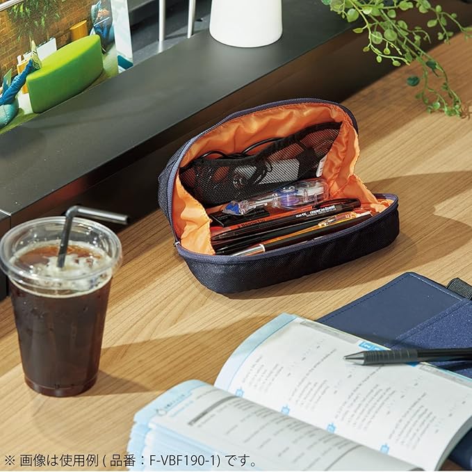 Kokuyo Shellbro Pen Case, Shell-shaped structure, Big Capacity Pencil Case, Large Pencil Pouch, Stationery Pen Bag, Purple x Emerald Green, Japan Import (F-VBF190-4)