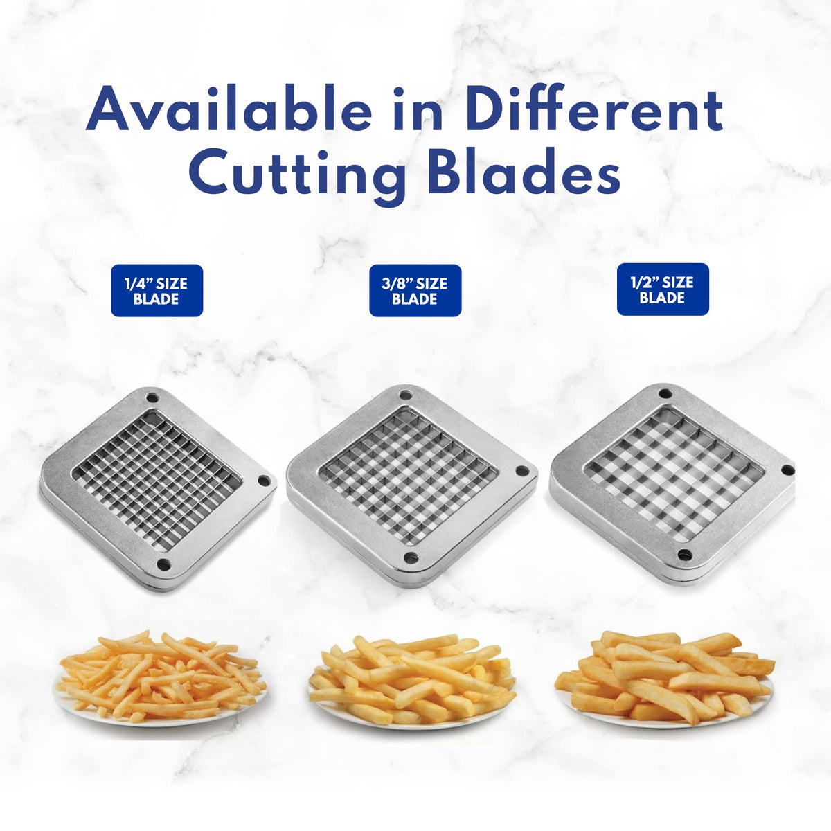 New Star Food Service 42313 Commercial Restaurant French Fry Cutter with Suction Feet, 1/2-Inch