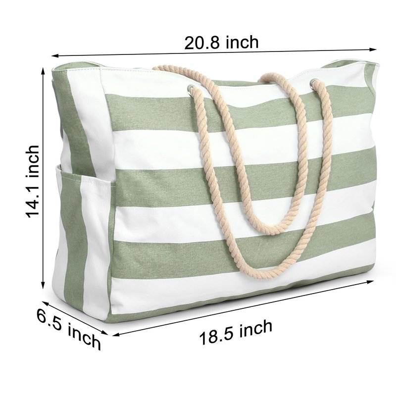 Becokan Beach Bags for Women Large Waterproof Beach Tote Bag Zipper Beach Bags Waterproof Sandproof Swim Pool Bag Large Tote