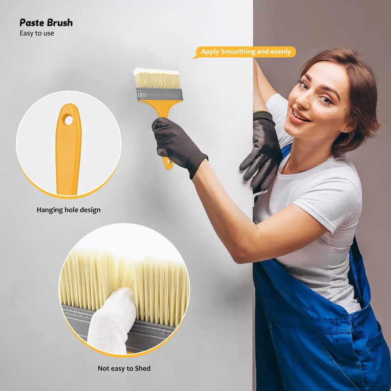 EHDIS Wallpaper Smoothing Tool Kit Wallpaper Smoothing Brush Wallpaper Squeegee Seam Roller for Applying Peel and Stick Wallpaper, Vinyl Backsplash Tile,Smoothing Wallcovering