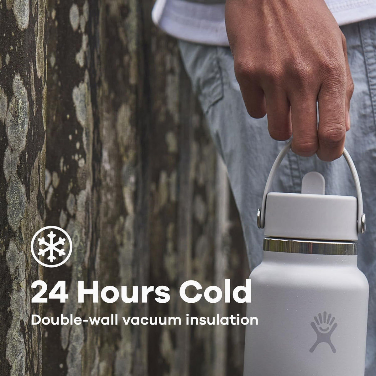 Hydro Flask Water Bottle - Insulated Stainless Steel - Wide Straw Lid, Non Spill, Leakproof in 40 Oz Black
