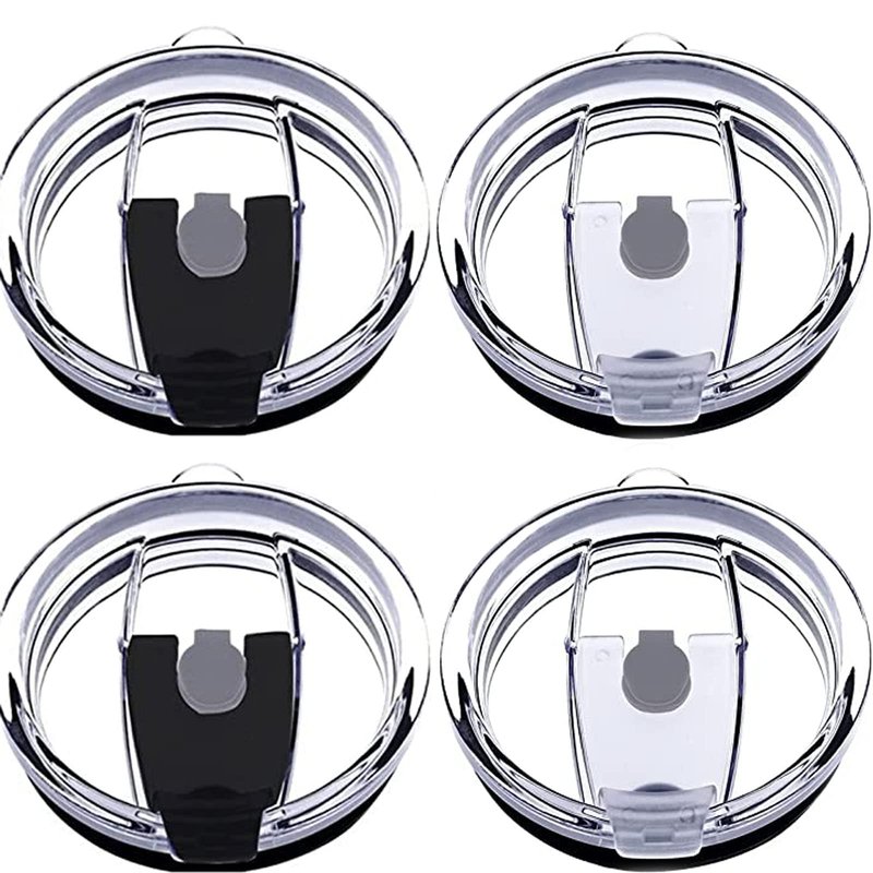 Tumbler Lids Spillproof 20oz,4 Pack Splash Resistant Lid for Beast,Juro,Ozark Trail,Rae Dunn,Atlin,Coffee Mug and More Cooler Cup,Covers for 20 Ounce Tumbler
