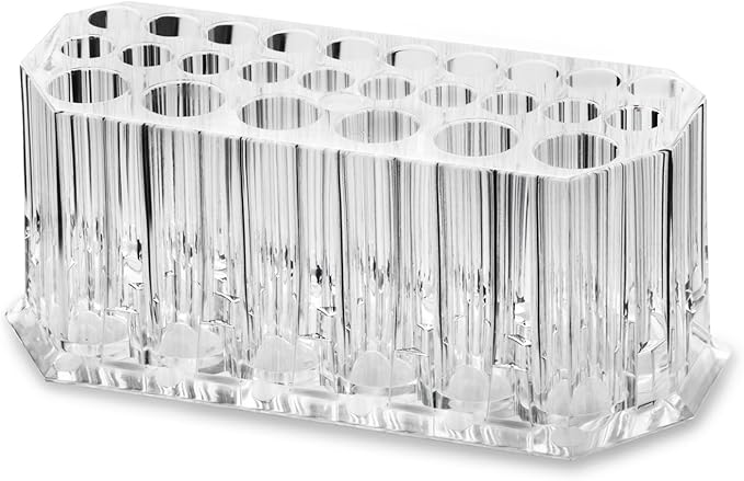 BY ALEGORY Acrylic Eyeliner Organizer & Lip Liner Organizer 26 Space Storage 20 Standard 6 Jumbo Cosmetic Pencil Makeup Display Case Refillable Container (2)