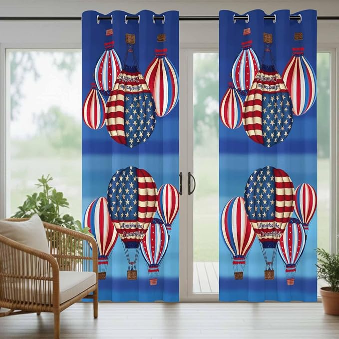 Independence Day Waterproof Outdoor Curtains