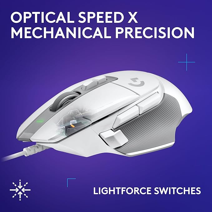 Logitech G502 X Wired Gaming Mouse + G515 TKL Wireless Gaming Keyboard (Tactile) Bundle: White