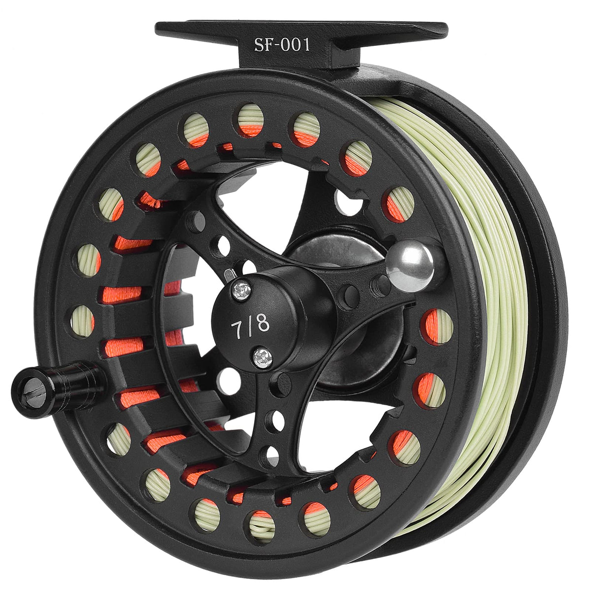 SF Large Arbor Fly Fishing Reel with Aluminum Alloy Body 5/6wt Die-Cast Fly Reel Matt Black