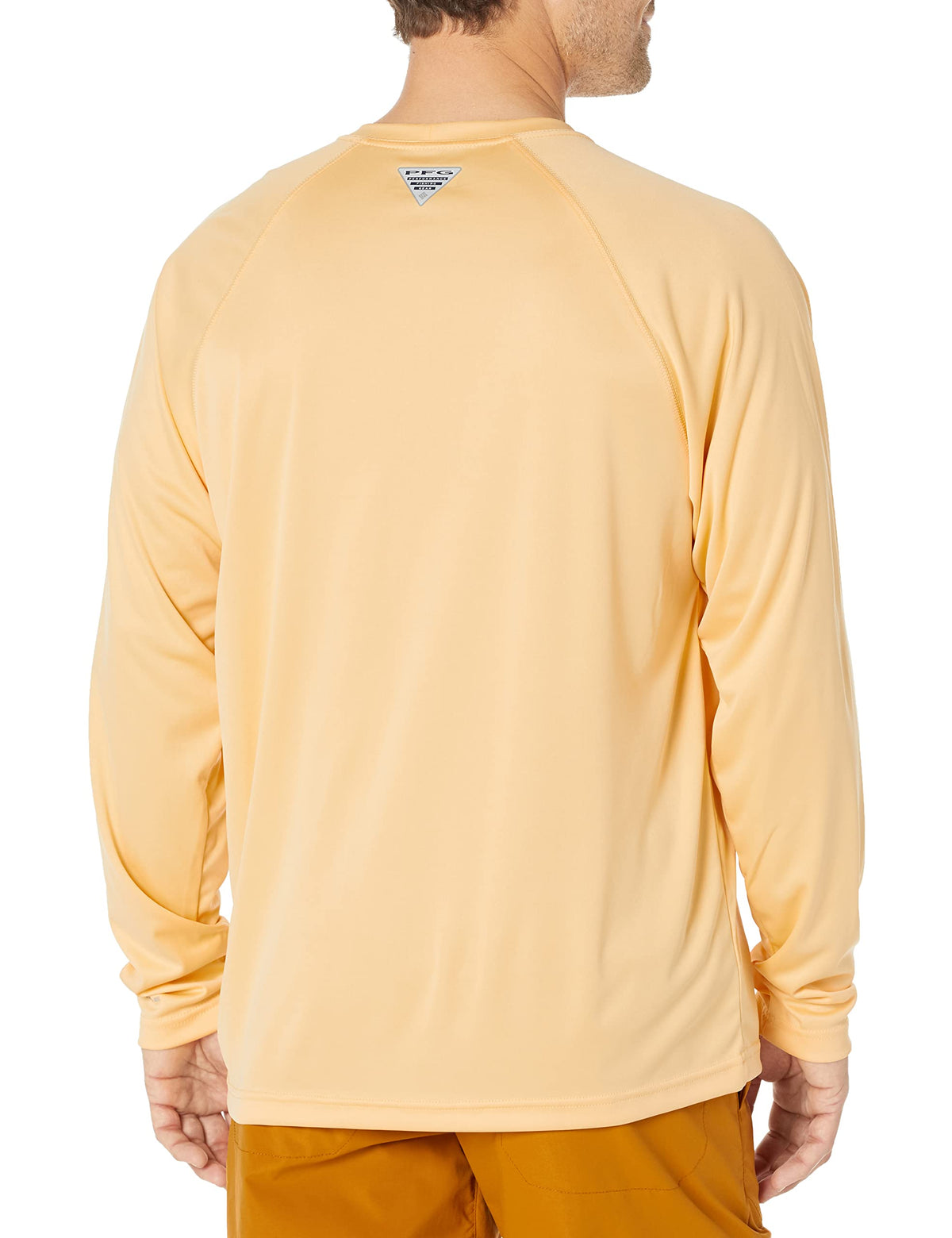 Columbia Men's Terminal Tackle Long Sleeve Shirt, Cocoa Butter/City Grey Logo, Large Tall