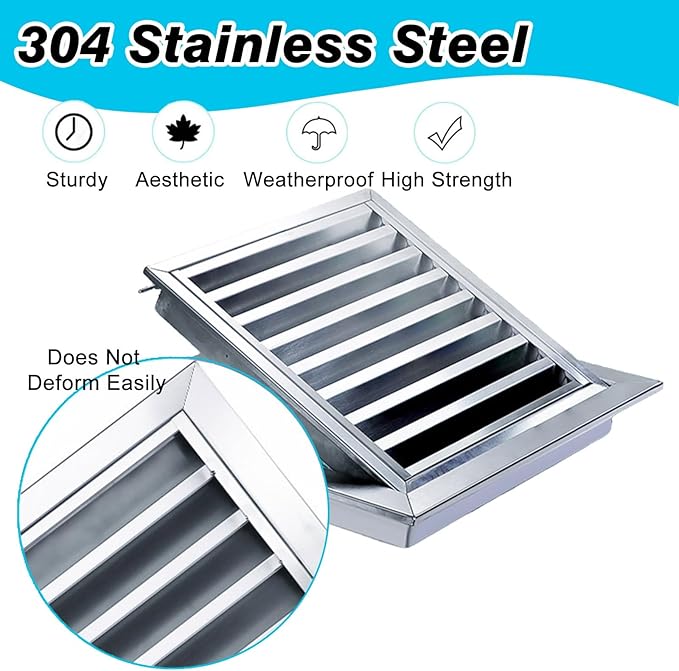 Square Stainless Steel Vent Grille