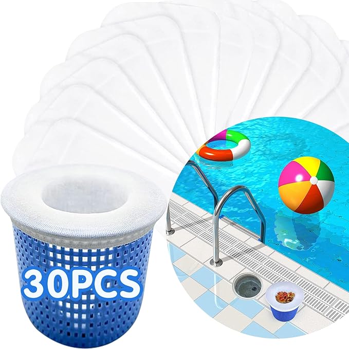 30PCS Pool Skimmer Filter Socks