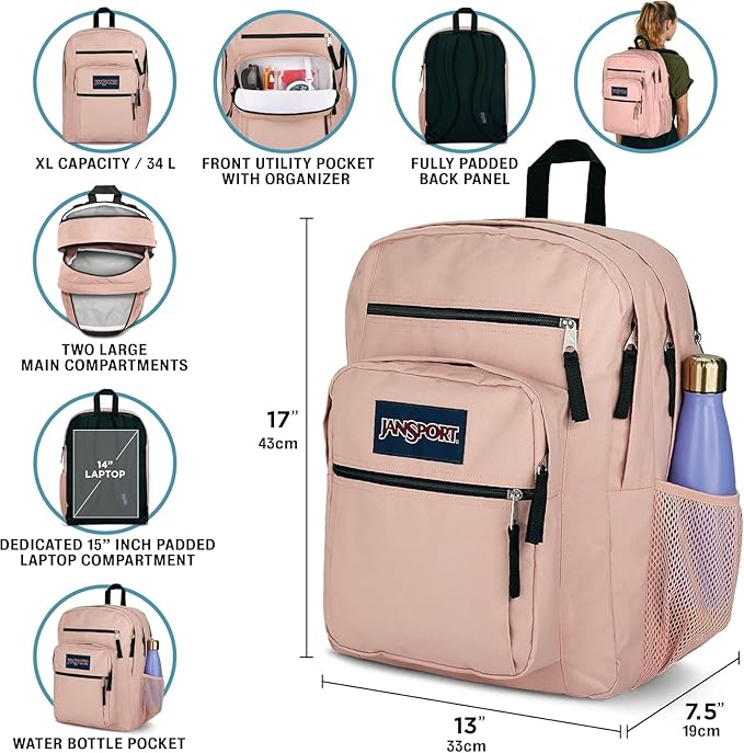 JanSport Laptop Backpack - Computer Bag with 2 Compartments, Ergonomic Shoulder Straps, 15” Laptop Sleeve, Haul Handle - Camo Illusion