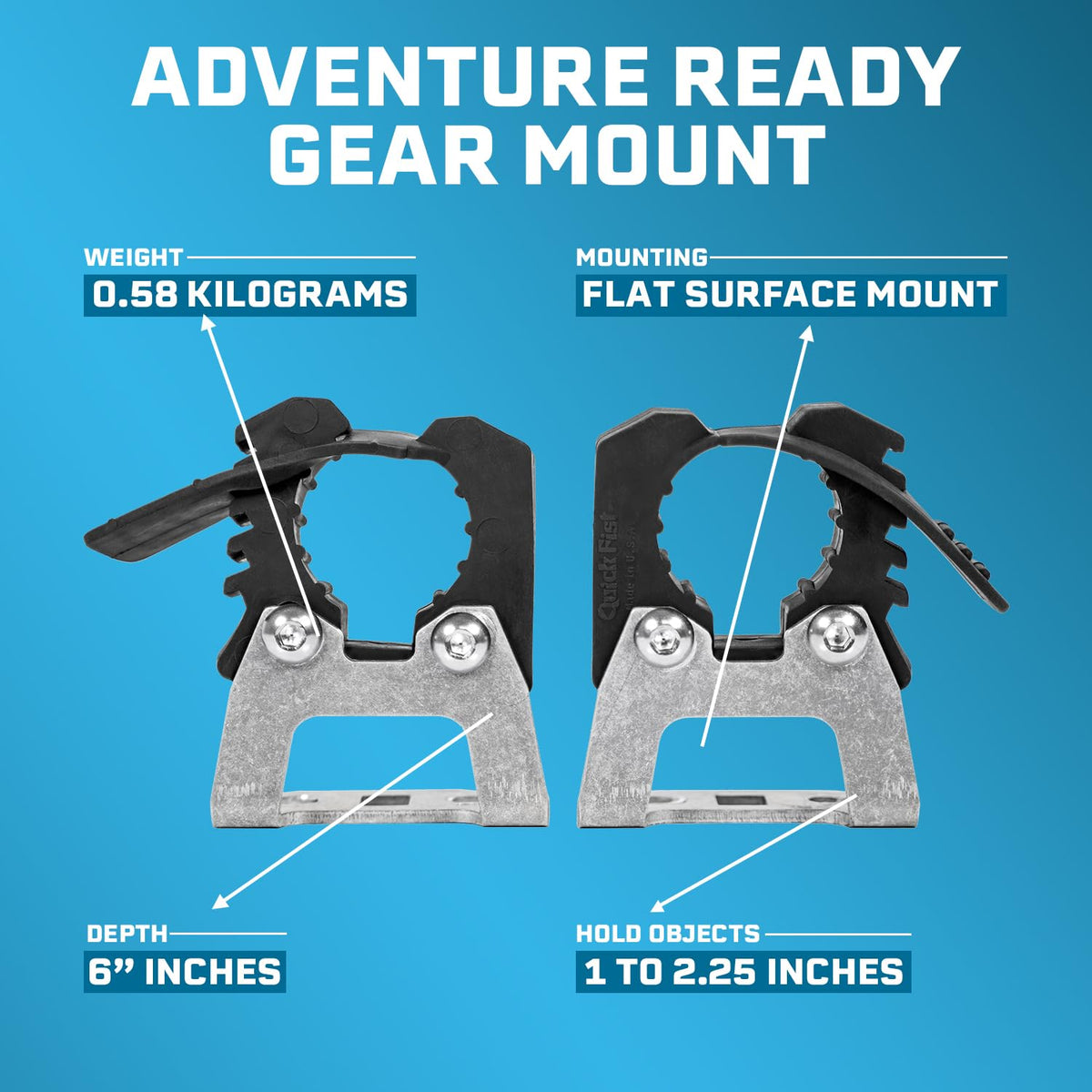 Rago Molle Panel Mounts with Quick Fist Clamps for Shovels and Axes CNC