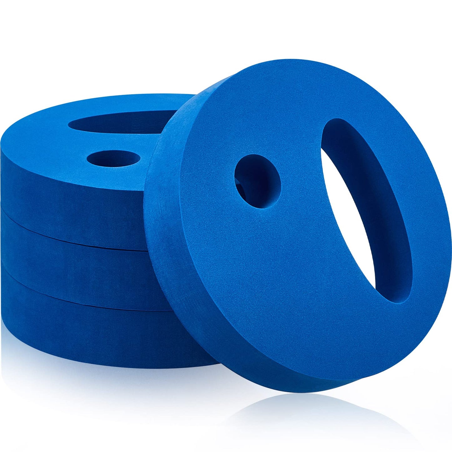 Deekin Water Exercise Discs Water Weights for Pool Exercise Set EVA Foam Water Aerobic Equipment Hand Held Swim Disc for Pool Water Aerobics Fitness, 7.1 Inches in Diameter(Blue,4 Pcs)
