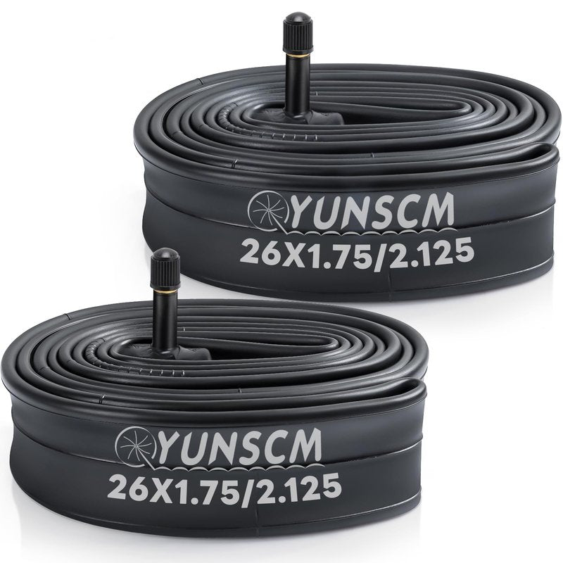 2-PCS 26" Bike Tubes 26x1.75/2.125 32mm AV Schrader Valve 26" Bicycle Tubes Compatible with 26 x 1.75 26x1.95 26x2.0 26x2.10 26 x 2.125 Road Mountain Bike Tire Tubes