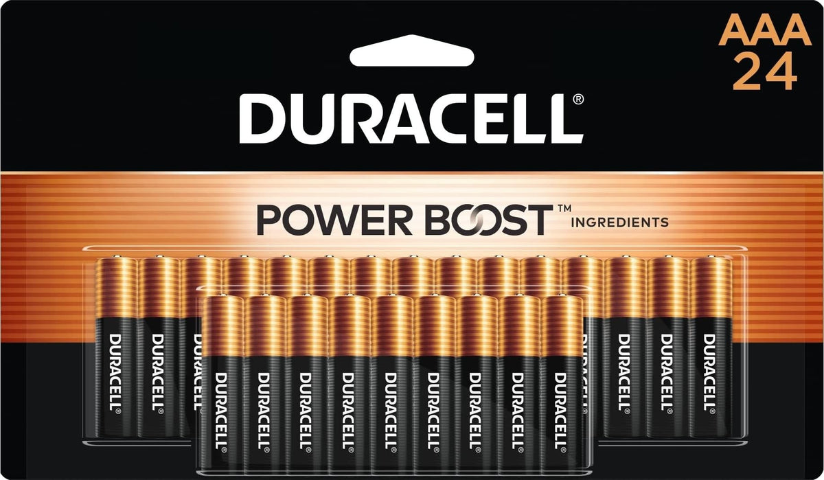 Duracell Coppertop AAA Batteries, 24 Count, 12-Year Shelf Life