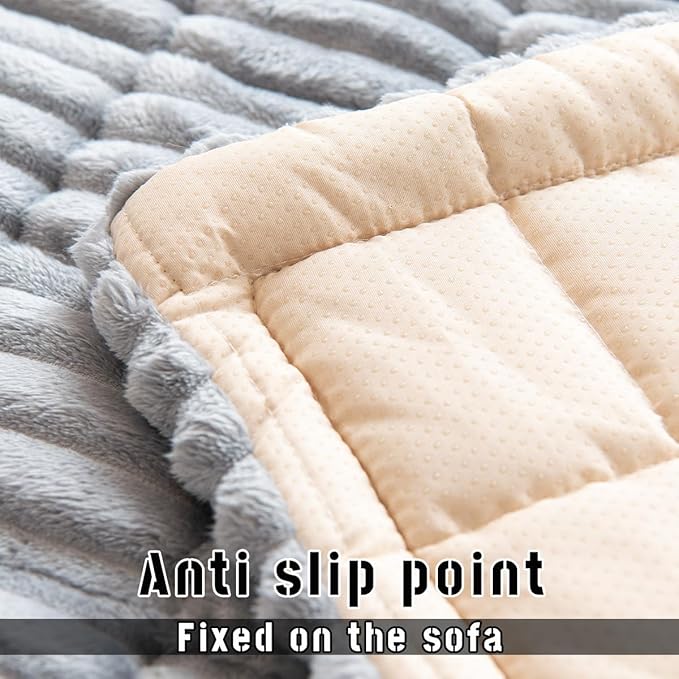 Sofa Cover Fuzzy Couch Cover for Pet, Couch Covers for Dogs Washable Non-Slip Sofa Slipcover Cushion Protector Pets Friendly Mat Bed