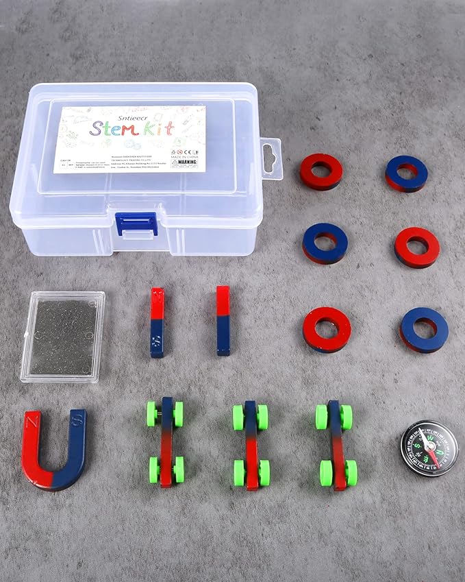 Sntieecr Labs Junior Science Magnetism Set for Experiment Education, Science Experiment Tool Physics Educational Toys for Kids Teen