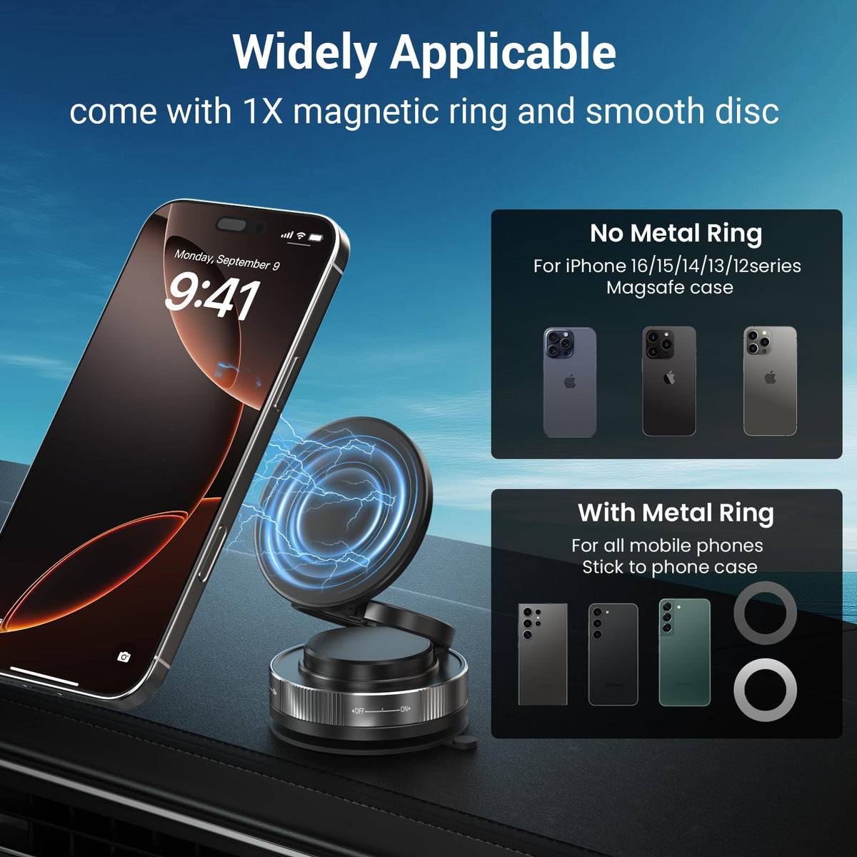 EGBULL Vacuum Magnetic Car Phone Holder