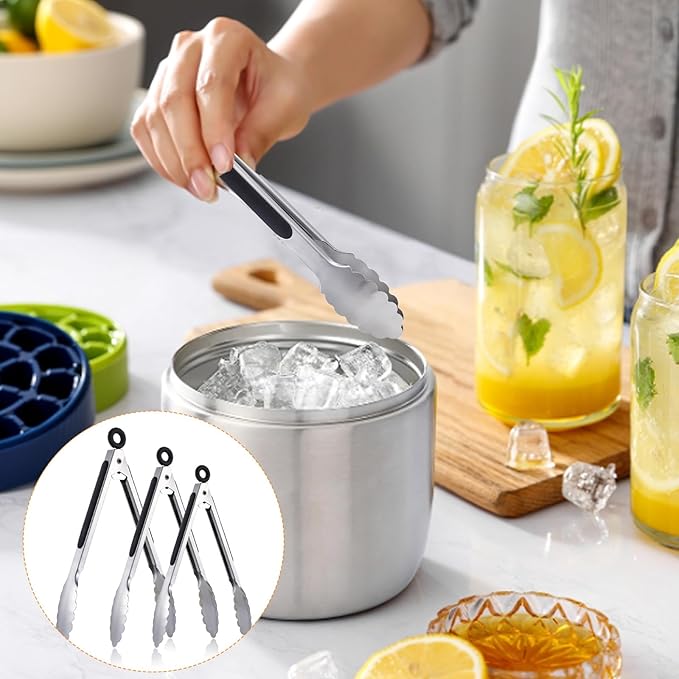12 Pcs Serving Tongs for Cooking, Small Grill Tong