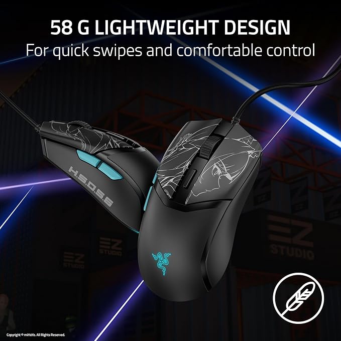 Razer Cobra Wired Gaming Mouse: 58g Lightweight - Gen-3 Switches - Chroma RGB Lighting Underglow - 8500 DPI Optical Sensor - 100% PTFE Mouse Feet - Speedflex Cable - Zenless Zone Zero Edition