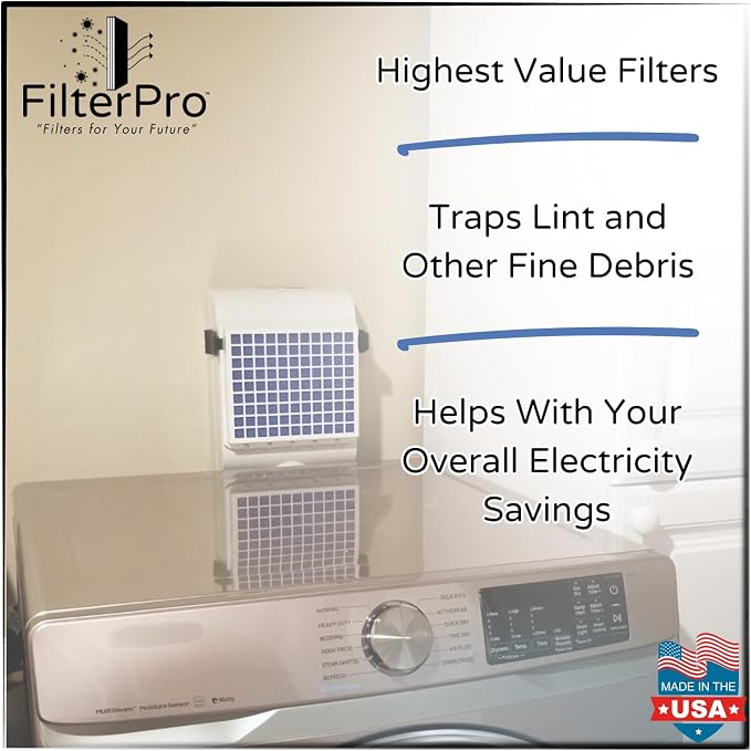 6-Pack of Polyester Filters for BetterVent Indoor Dryer Vent | Clean Laundry