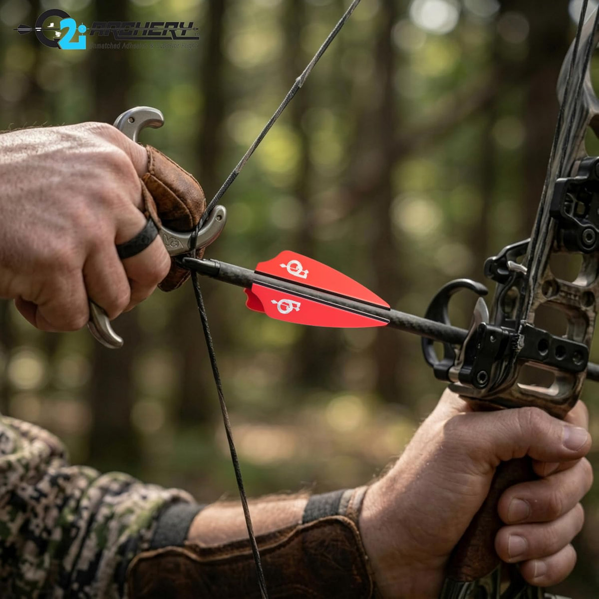 Q2i Fusion X-II | 3" | 36pk | Green High-Performance Arrow Fletching Vanes with Tri-Fusion Adhesion Technology for Target Archery