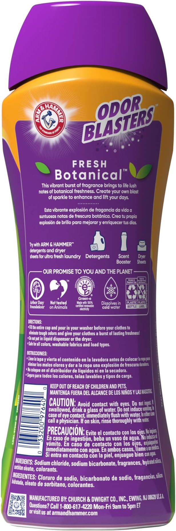 ARM & HAMMER Odor Blasters In-Wash Scent Booster, Fresh Botanical, 24 Oz