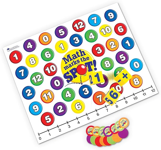 Learning Resources Math Marks The Spot Floor Game, Homeschool, Number Recognition, Addition & Subtraction, Ages 5+