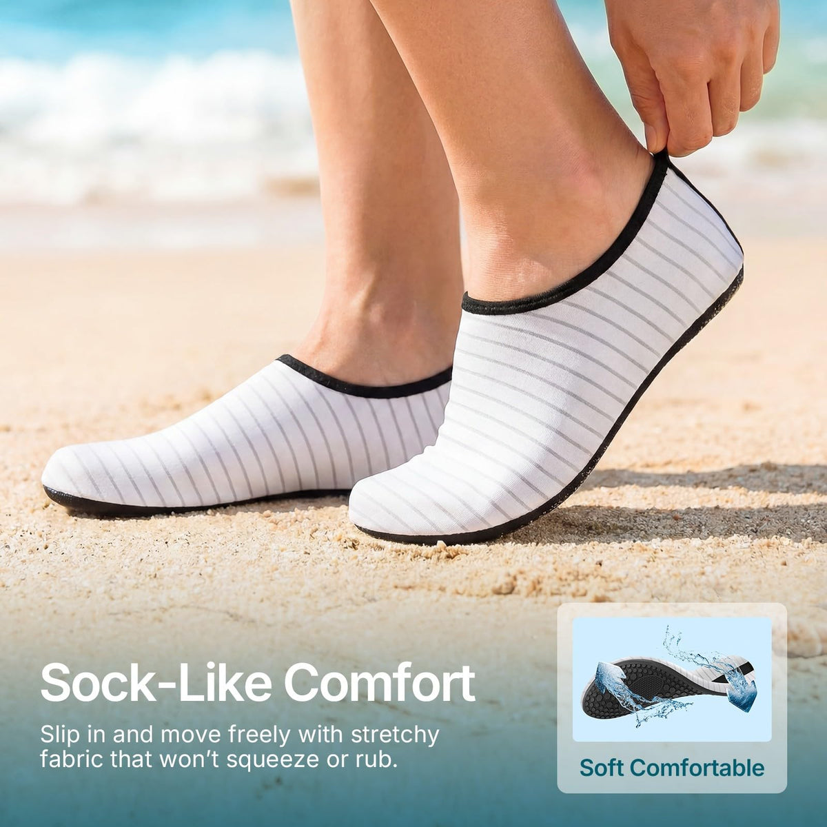 Water Shoes for Women Men Quick-Dry Aqua Socks Swim Beach Outfits Barefoot