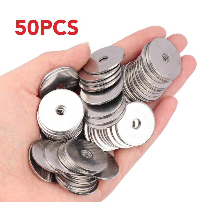 AOKOLL #10 x 1 Fender Washers 304 Stainless Steel Flat Washers Universal Metal Washers (#10 x 1 50PCS)