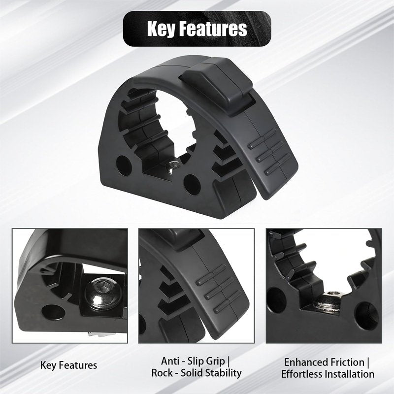 MusixiA Shovel Holder for Truck Quick Release Rubber Clamp Grip Mount Kit Fits for Roof Rack from 1"~1.5" in Diameter Tools and Equipment,Universal for Off-Road Vehicles UTVs ATVs Van Trucks 2Pcs