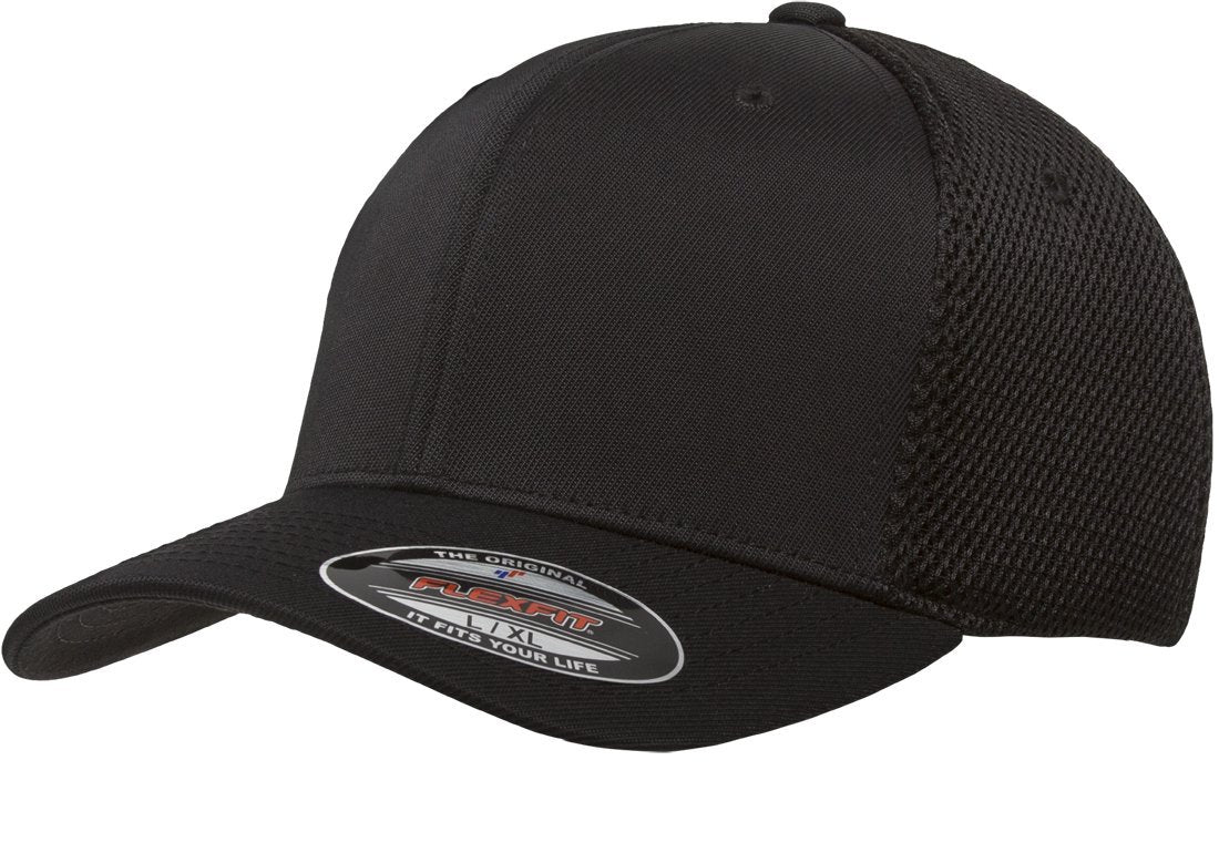 The Hat Pros Flexfit 6533 Ultrafibre & Airmesh Lightweight Stretch-Fitted Cap (Black, L/XL)